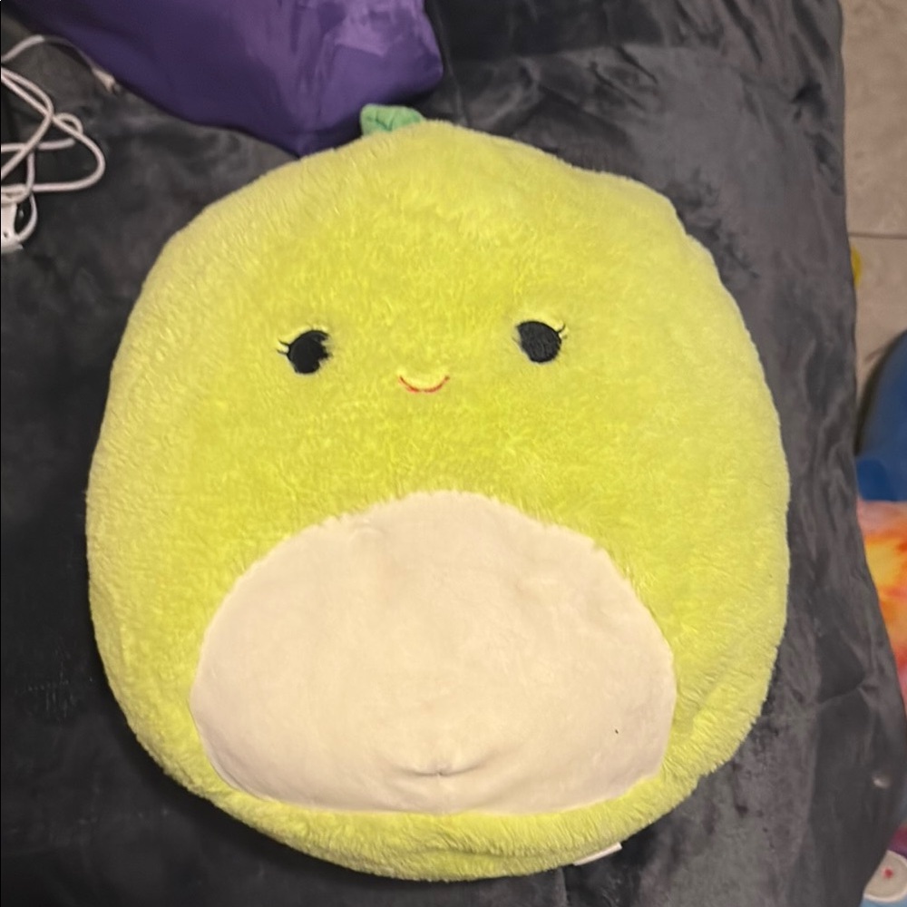 Squishmallows Lime Green and White Plush